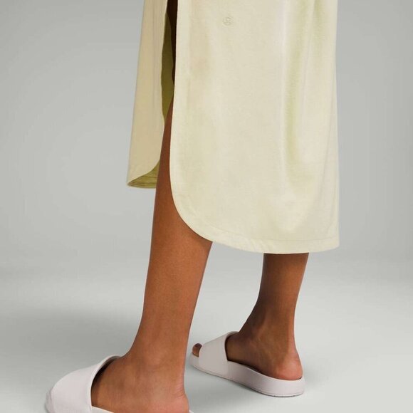 Lululemon Pima Cotton Open-Back Midi Dress- Double Layered- Dewy- Size 8 (2022) - Picture 5 of 12